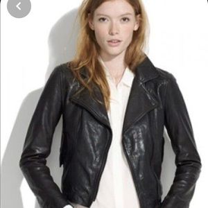 NWT Madewell Perfect Leather Jacket XXS